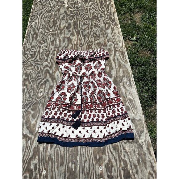 Mossimo Supply Co Womens‎ Dress Sz Xs Strapless Dress Boho Indie Summer Spring - Picture 1 of 9
